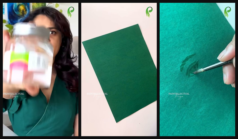 Invisible-color painting reveal for April Fool's opening hook frames